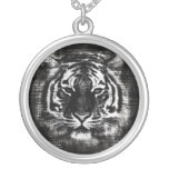 Black and White Tiger Vintage Necklace