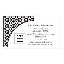 Black and White Tile Business Card