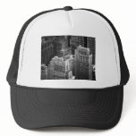 Black and White Tops of NYC Buildings Mesh Hats