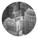 Black and White Tops of NYC Buildings stickers