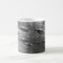 Black and White underwater photograph of Tunas Coffee Mug