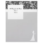 Black and White Vines Wedding Stationery letterhead