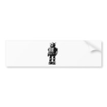 Black and White Vintage Robot