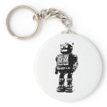 Black and White Vintage Robot