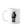 Black and White Vintage Robot Coffee Mug