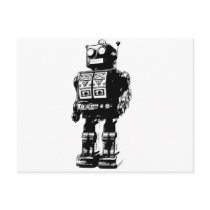 Black and White Vintage Robot