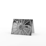Black and White Wagon Wheel Note Cards