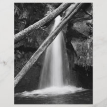 Black and white waterfall custom flyer