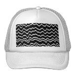 Black and White Wave Pattern. hats