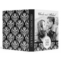 BLACK AND WHITE WEDDING ALBUM VINYL BINDER