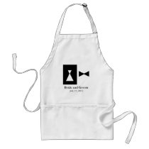 Black and White Wedding Aprons