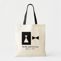 Black and White Wedding Bag