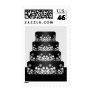 Black and White Wedding Cake Postage Stamp