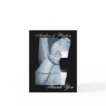 Black and White Wedding Dance Thank You Note Card