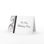 Black and White Wedding Day Card