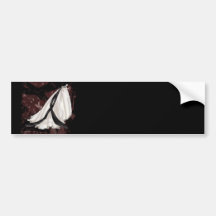 Black and White Wedding Gown Bumper Sticker