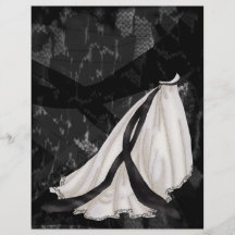 Black and White Wedding Gown Full Colour Flyer
