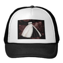 Black and White Wedding Gown Hat