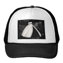 Black and White Wedding Gown Hats
