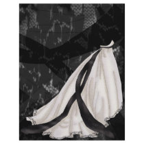 Black and White Wedding Gown