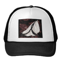 Black and White Wedding Gown Mesh Hat