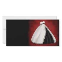 Black and White Wedding Gown Picture Card