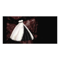 Black and White Wedding Gown Photo Cards
