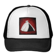Black and White Wedding Gown Trucker Hat