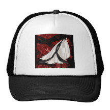 Black and White Wedding Gown Trucker Hat
