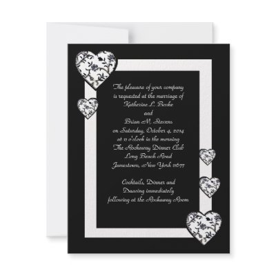 Black and White Wedding Invitation by nuclearswan