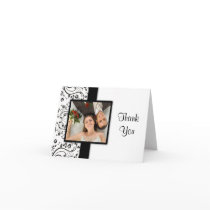 Black and White Wedding Photo Thank You Cards