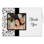 Black and White Wedding Photo Thank You Cards