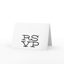 Black and White Wedding RSVP Note Cards