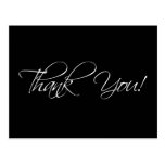 Black and White Wedding Thank You Postcards