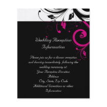 Black and White with Magenta Swirl Accent Flyer Design