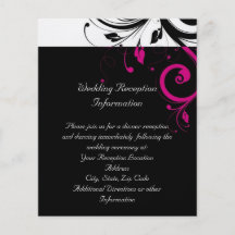 Black and White with Magenta Swirl Accent Flyer Design
