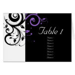 Black and White with Purple Swirl Accent Card