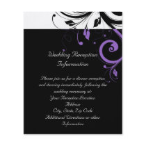 Black and White with Purple Swirl Accent Custom Flyer