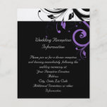Black and White with Purple Swirl Accent Custom Flyer