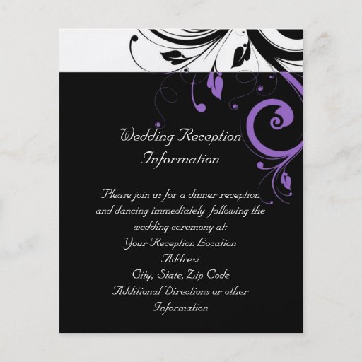 Black and White with Purple Swirl Accent Custom Flyer