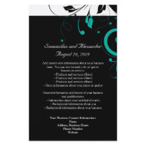 Black and White with Teal Reverse Swirl Flyers