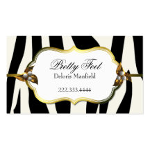 Black and White Zebra Print Business Card