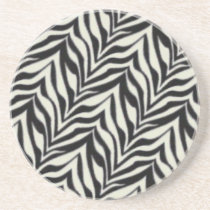 Black and White Zebra Print Coaster