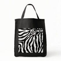Black and White Zebra Print Eco Conscious Bag