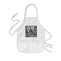 Black and White Zebra Print Pattern. Apron