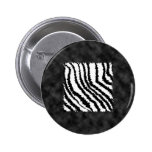 Black and White Zebra Print Pattern. Pinback Buttons