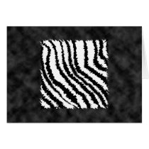 Black and White Zebra Print Pattern. Greeting Cards