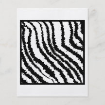 Black and White Zebra Print Pattern. Custom Flyer