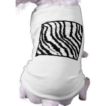 Black and White Zebra Print Pattern. Doggie T Shirt