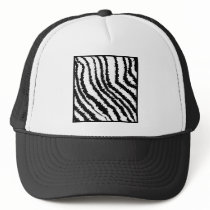 Black and White Zebra Print Pattern. Trucker Hat
